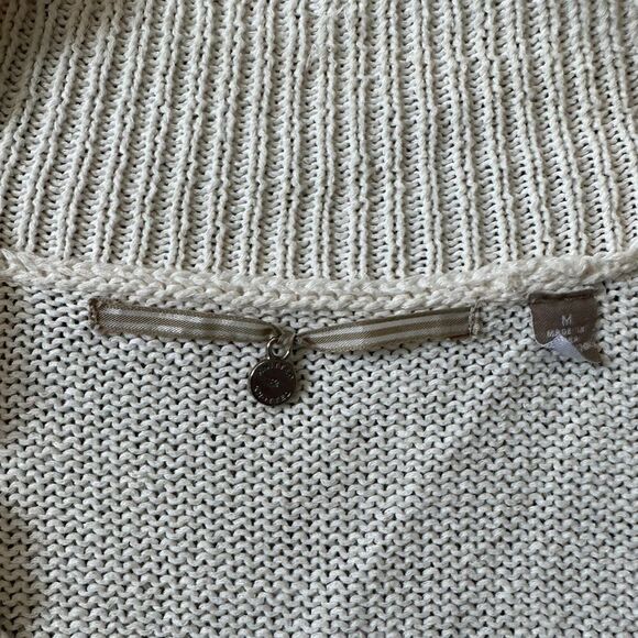 Anthropologie Knitted & Knotted Cottagecore Knit Top in Cream Medium - Picture 12 of 14